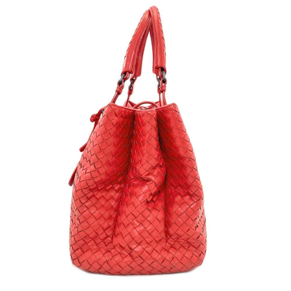 BOTTEGA VENETA Red Intrecciato Tote Bag - Picture 3 of 16